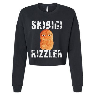 Rizzler Meme Funny Memes Brainrot Memes Rizz Cropped Pullover Crew