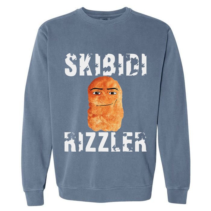 Rizzler Meme Funny Memes Brainrot Memes Rizz Garment-Dyed Sweatshirt