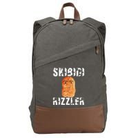 Rizzler Meme Funny Memes Brainrot Memes Rizz Cotton Canvas Backpack