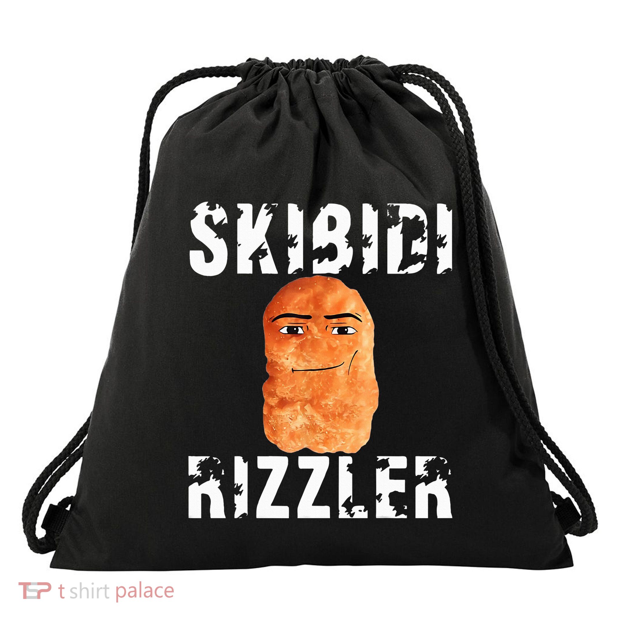 Rizzler Meme Funny Memes Brainrot Memes Rizz Drawstring Bag