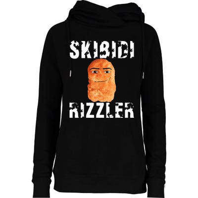 Rizzler Meme Funny Memes Brainrot Memes Rizz Womens Funnel Neck Pullover Hood