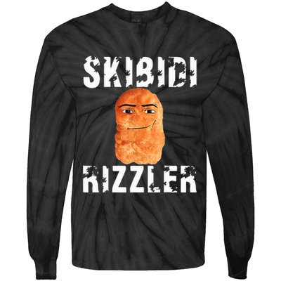 Rizzler Meme Funny Memes Brainrot Memes Rizz Tie-Dye Long Sleeve Shirt