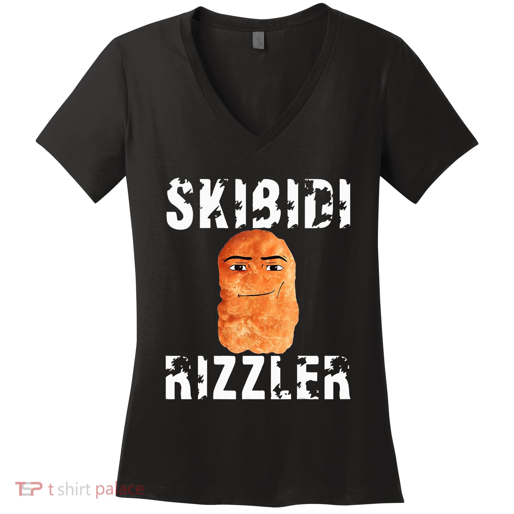 Rizzler Meme Funny Memes Brainrot Memes Rizz Women's V-Neck T-Shirt