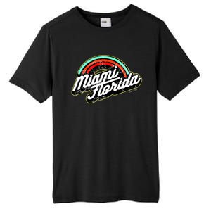 Retro Miami Florida Logo Sun Bae Tall Fusion ChromaSoft Performance T-Shirt