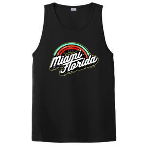 Retro Miami Florida Logo Sun Bae PosiCharge Competitor Tank