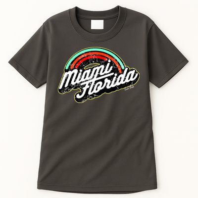 Retro Miami Florida Logo Sun Bae Tall T-Shirt
