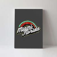 Retro Miami Florida Logo Sun Bae Canvas