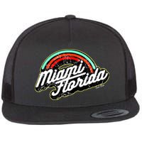 Retro Miami Florida Logo Sun Bae Flatbill Hat