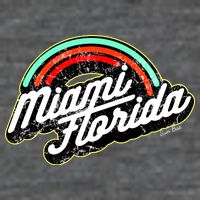Retro Miami Florida Logo Sun Bae Flatbill Hat
