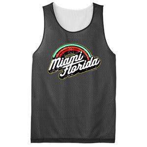 Retro Miami Florida Logo Sun Bae Mesh Reversible Basketball Jersey Tank