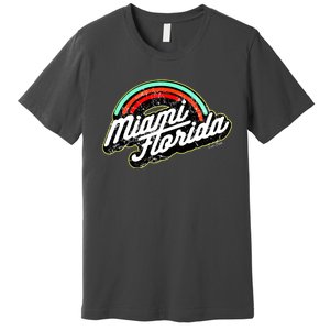 Retro Miami Florida Logo Sun Bae Premium T-Shirt