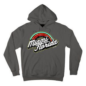 Retro Miami Florida Logo Sun Bae Tall Hoodie