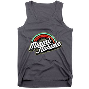 Retro Miami Florida Logo Sun Bae Tank Top