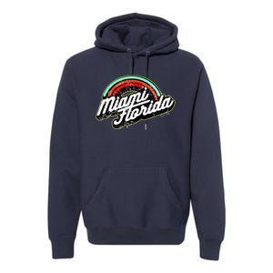 Retro Miami Florida Logo Sun Bae Premium Hoodie