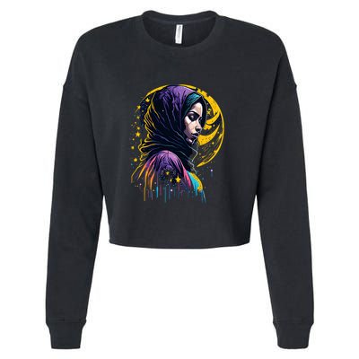 Ramadan Mubarak Fasting Mode On Gift Ramadan Kareem Cropped Pullover Crew
