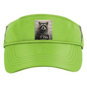 Raccoon Mugshot Funny Parody Adult Drive Performance Visor