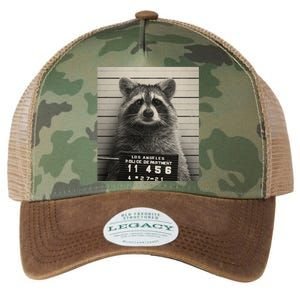 Raccoon Mugshot Funny Parody Legacy Tie Dye Trucker Hat