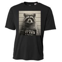 Raccoon Mugshot Funny Parody Cooling Performance Crew T-Shirt