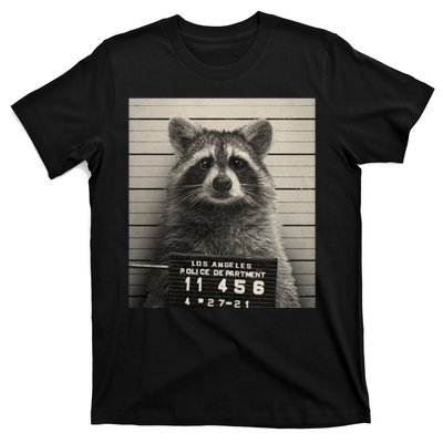 Raccoon Mugshot Funny Parody T-Shirt