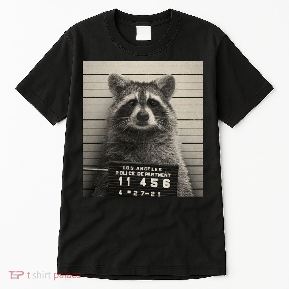 Raccoon Mugshot Funny Parody Tall T-Shirt