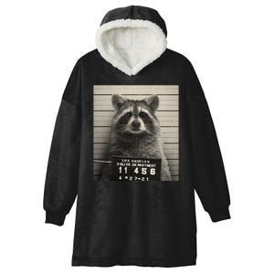 Raccoon Mugshot Funny Parody Hooded Wearable Blanket