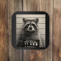 Raccoon Mugshot Funny Parody Coaster