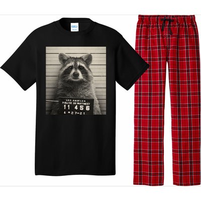 Raccoon Mugshot Funny Parody Pajama Set