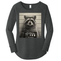 Raccoon Mugshot Funny Parody Women's Perfect Tri Tunic Long Sleeve Shirt