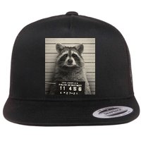 Raccoon Mugshot Funny Parody Flatbill Hat