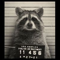 Raccoon Mugshot Funny Parody Flatbill Hat