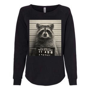 Raccoon Mugshot Funny Parody Womens California Wash Sweatshirt