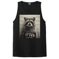 Raccoon Mugshot Funny Parody PosiCharge Competitor Tank