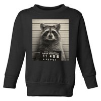 Raccoon Mugshot Funny Parody Toddler Sweatshirt