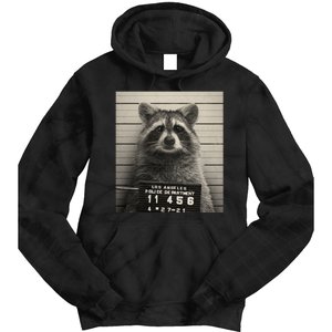 Raccoon Mugshot Funny Parody Tie Dye Hoodie