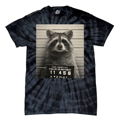 Raccoon Mugshot Funny Parody Tie-Dye T-Shirt