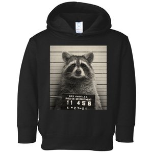 Raccoon Mugshot Funny Parody Toddler Hoodie