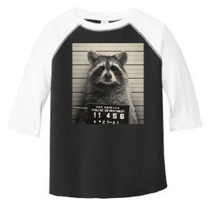 Raccoon Mugshot Funny Parody Toddler Fine Jersey T-Shirt