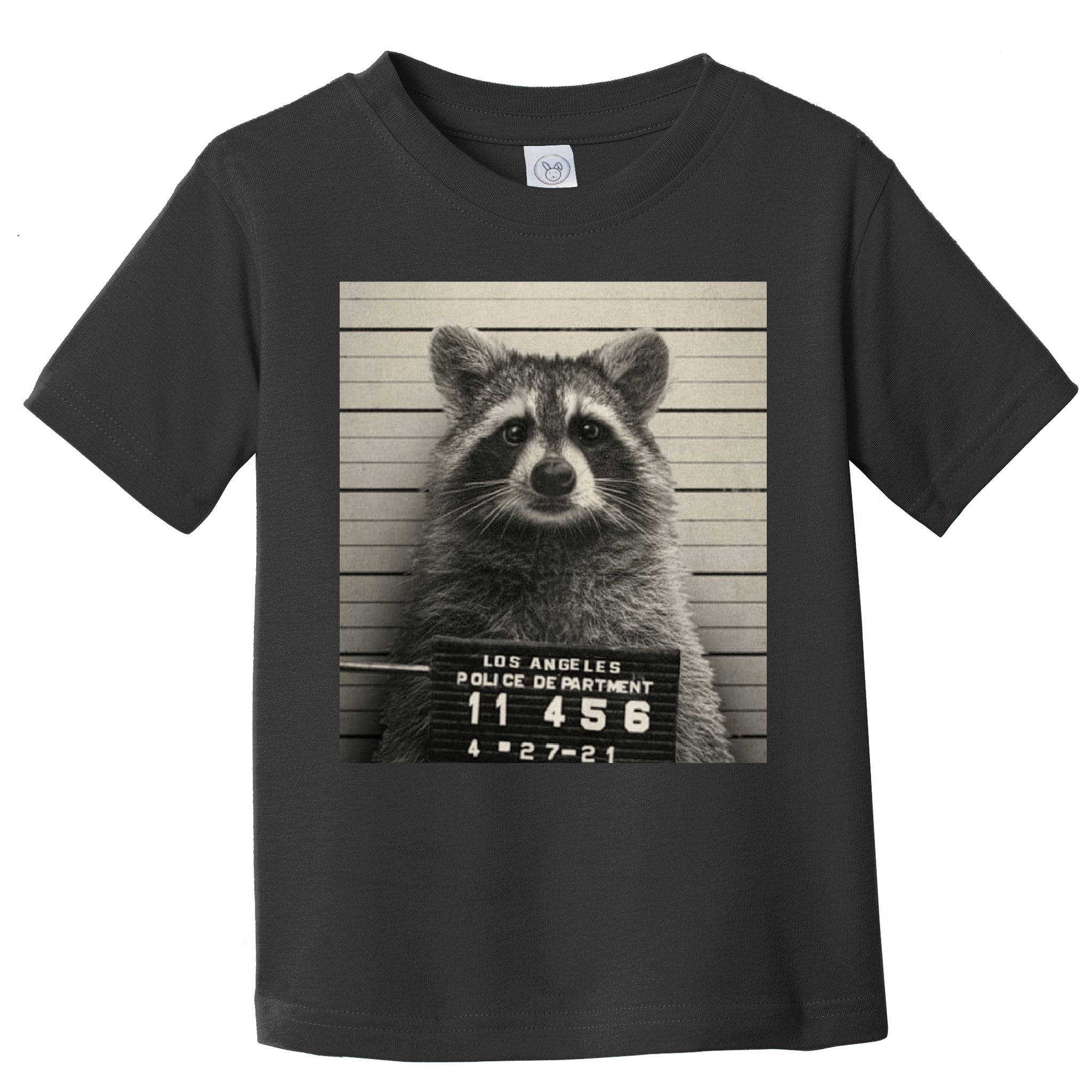 Raccoon Mugshot Funny Parody Toddler T-Shirt