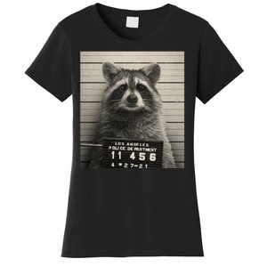 Raccoon Mugshot Funny Parody Women's T-Shirt