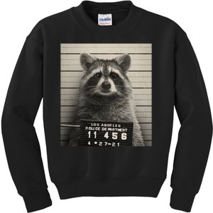 Raccoon Mugshot Funny Parody Kids Sweatshirt