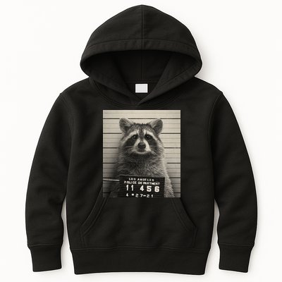 Raccoon Mugshot Funny Parody Kids Hoodie