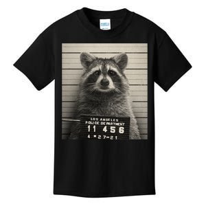 Raccoon Mugshot Funny Parody Kids T-Shirt