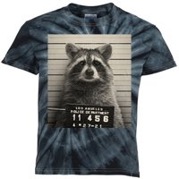 Raccoon Mugshot Funny Parody Kids Tie-Dye T-Shirt