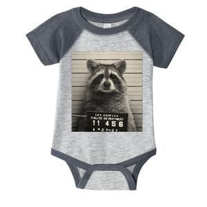 Raccoon Mugshot Funny Parody Infant Baby Jersey Bodysuit