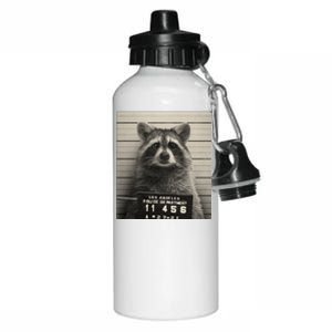 Raccoon Mugshot Funny Parody Aluminum Water Bottle