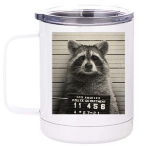 Raccoon Mugshot Funny Parody 12 oz Stainless Steel Tumbler Cup