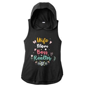 Realtor Mom Great Gift Wife Mom Boss Realtor Gift Ladies PosiCharge Tri-Blend Wicking Draft Hoodie Tank