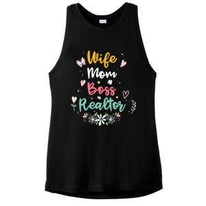 Realtor Mom Great Gift Wife Mom Boss Realtor Gift Ladies PosiCharge Tri-Blend Wicking Tank