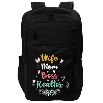 Realtor Mom Great Gift Wife Mom Boss Realtor Gift Impact Tech Backpack