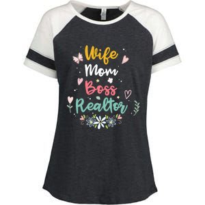 Realtor Mom Great Gift Wife Mom Boss Realtor Gift Enza Ladies Jersey Colorblock Tee